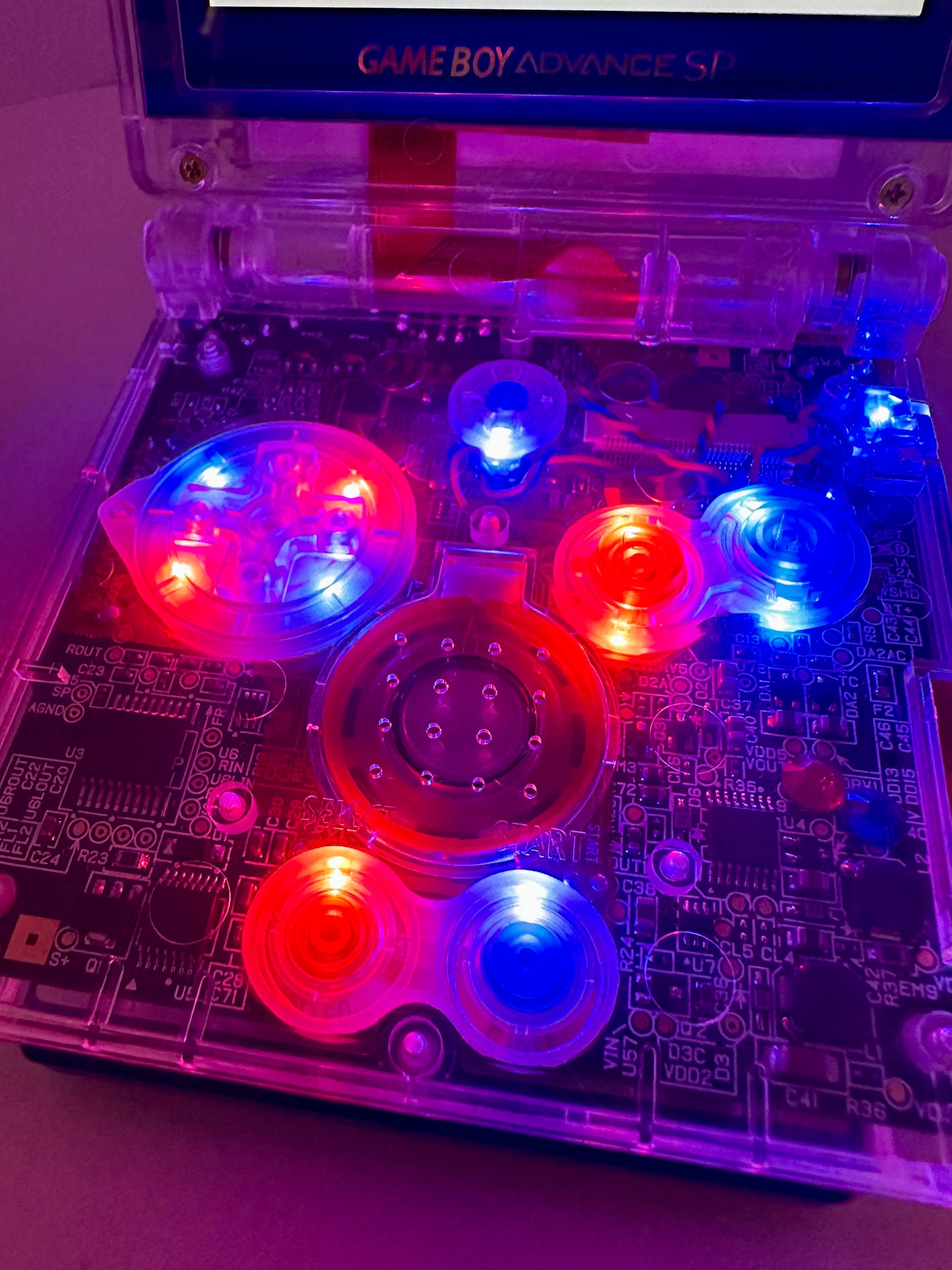 Latias and Latios Game Boy Advance SP with IPS Screen & Button LEDs