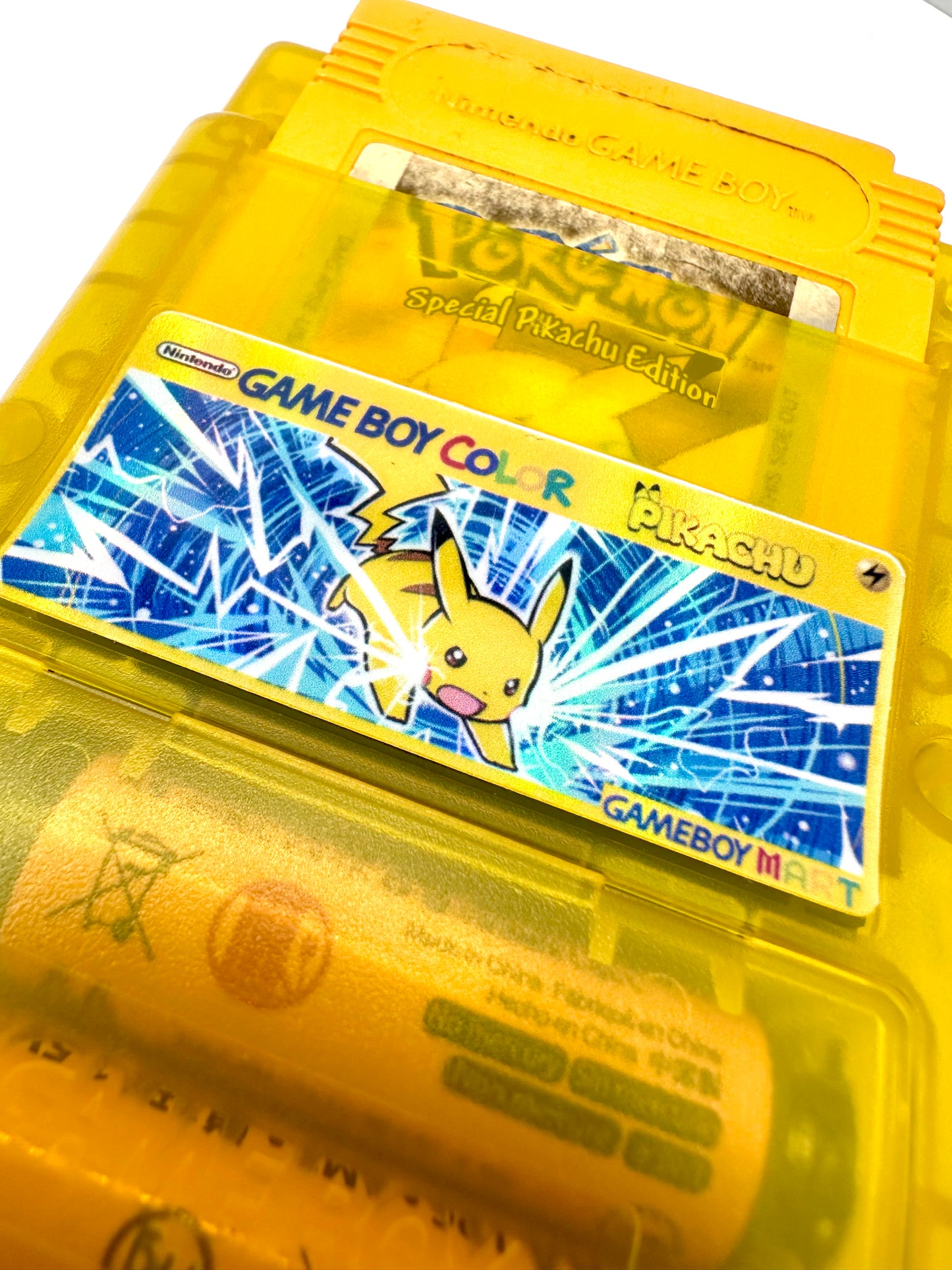 Pikachu Game Boy Color with OLED Touch Screen & Button LEDs