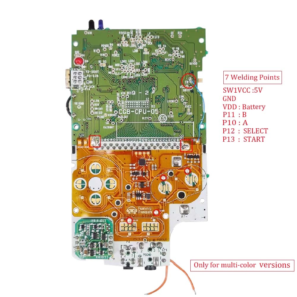 Button LED Board for GBC