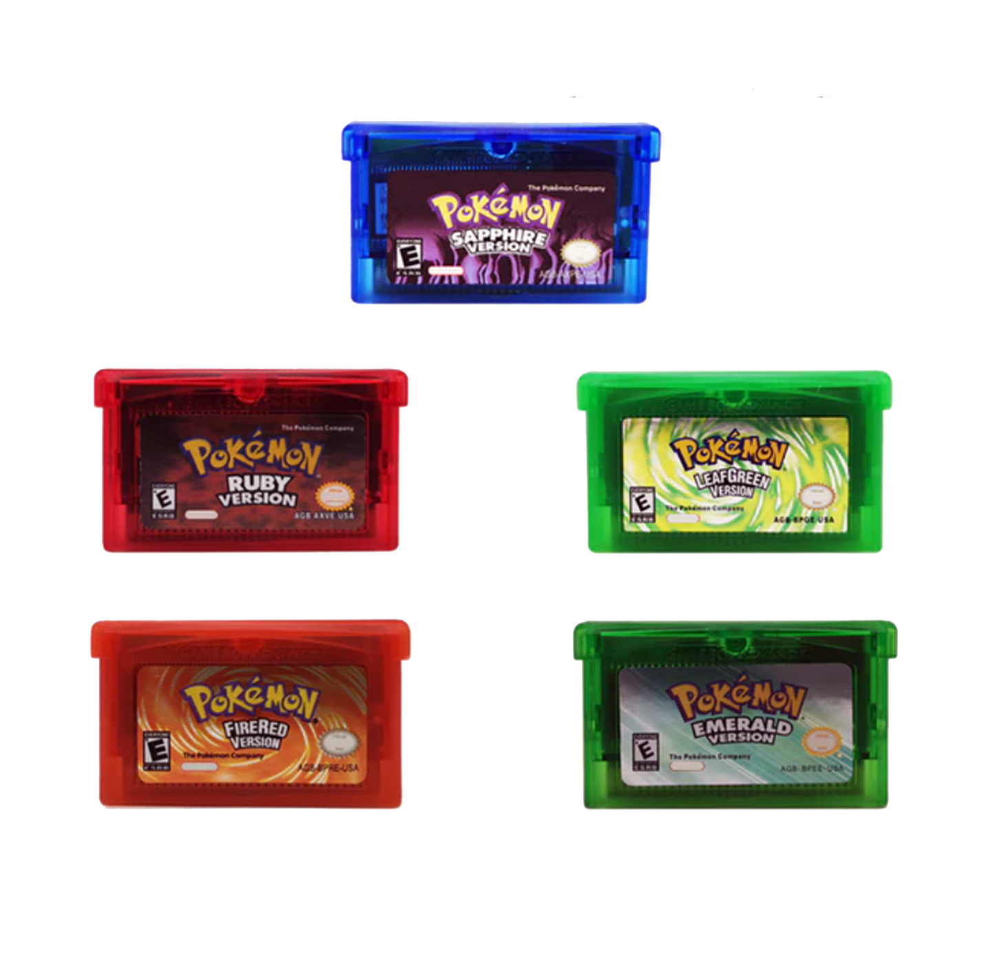 GBA Poke Series Game Cartridge Reproductions
