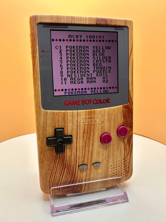 Game Boy Color Wood Grain with IPS Screen