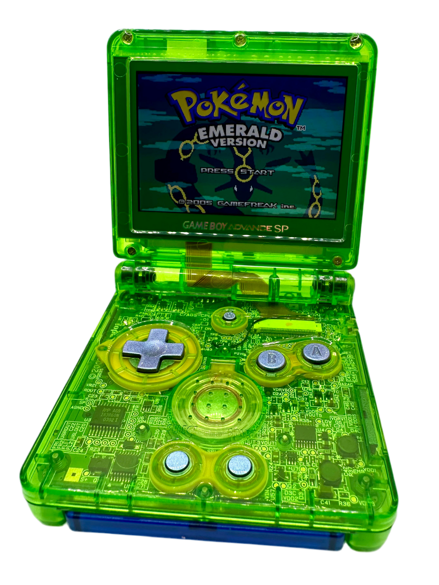 Rayquaza Game Boy Advance SP with IPS Screen