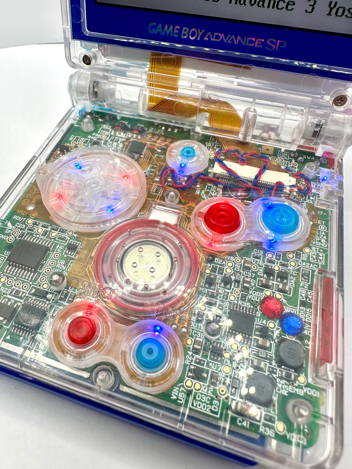 Latias and Latios Game Boy Advance SP with IPS Screen & Button LEDs