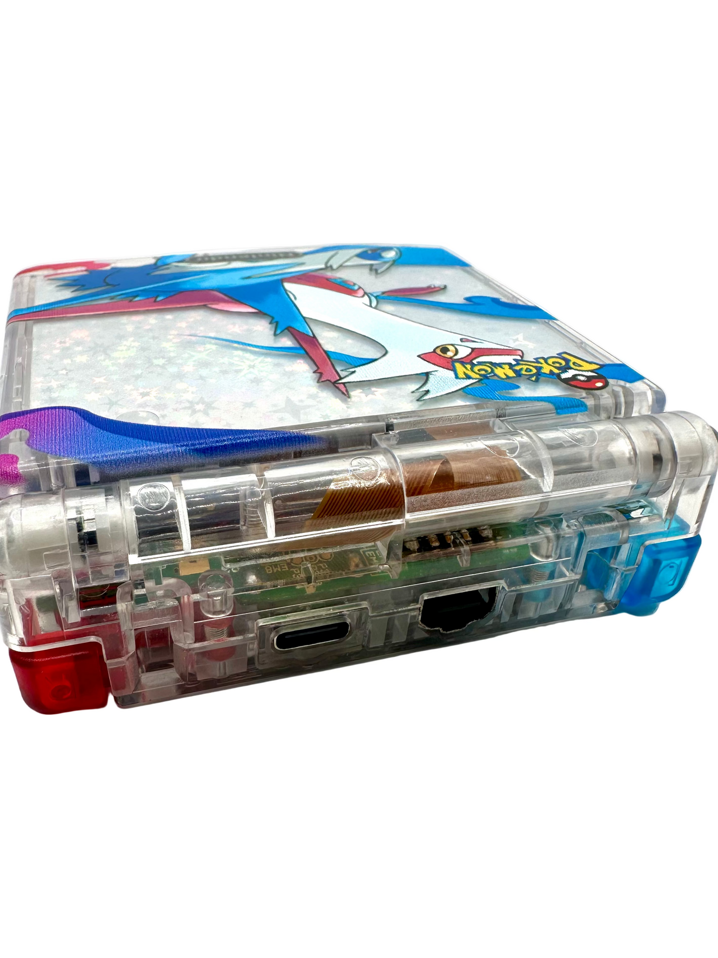 Latias and Latios Game Boy Advance SP with IPS Screen & Button LEDs