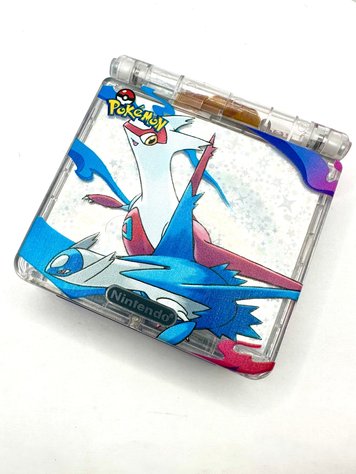 Latias and Latios Game Boy Advance SP with IPS Screen & Button LEDs