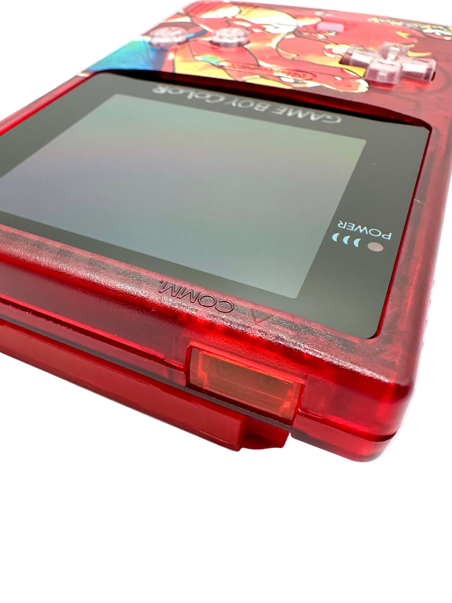 Charizard Game Boy Color with OLED Touch Screen & Button LEDs