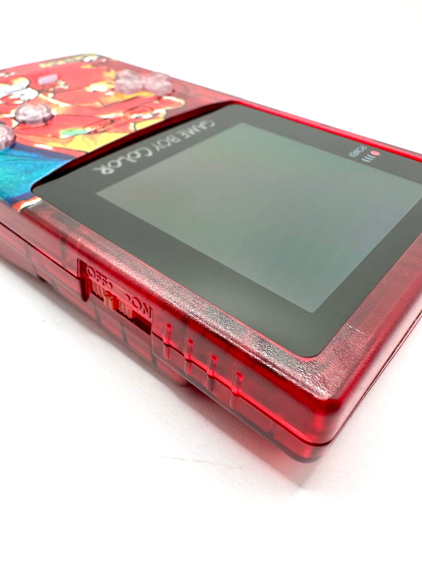 Charizard Game Boy Color with OLED Touch Screen & Button LEDs