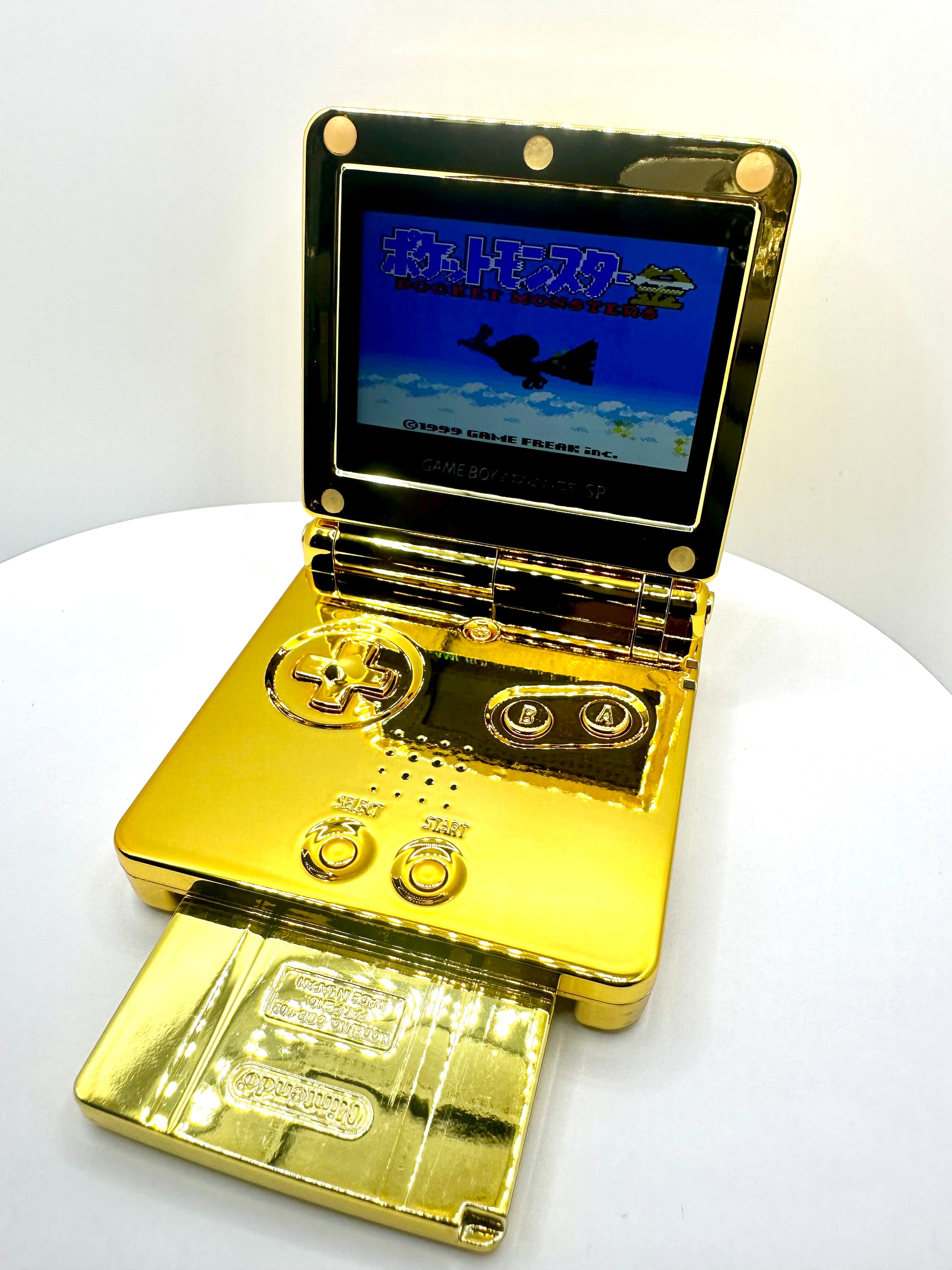 Gold Game Boy Advance SP with IPS Screen – GameBoyMart