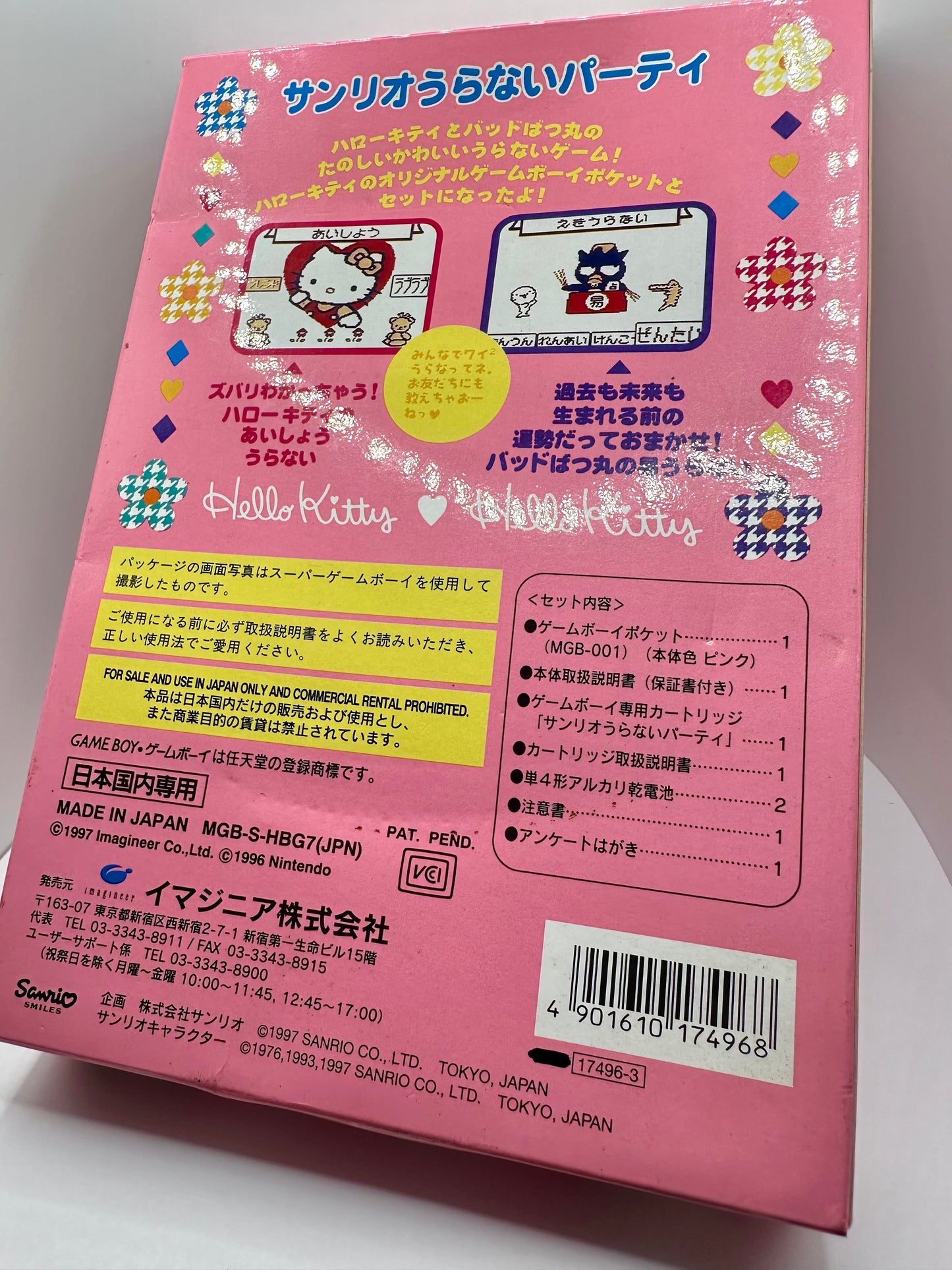 Original Hello Kitty Game Boy Pocket Complete in Box