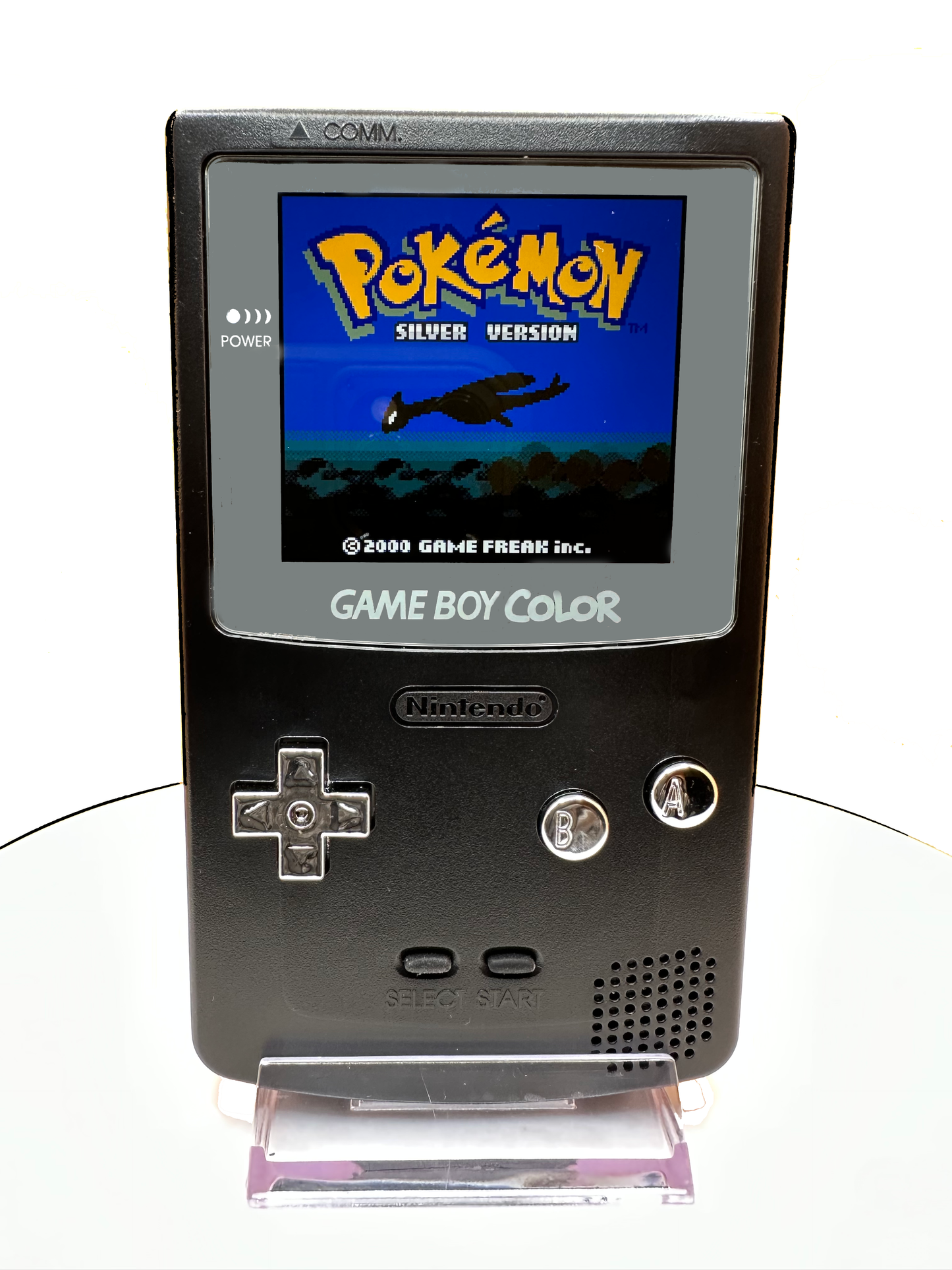 Game Boy Color Black & Silver with IPS Screen