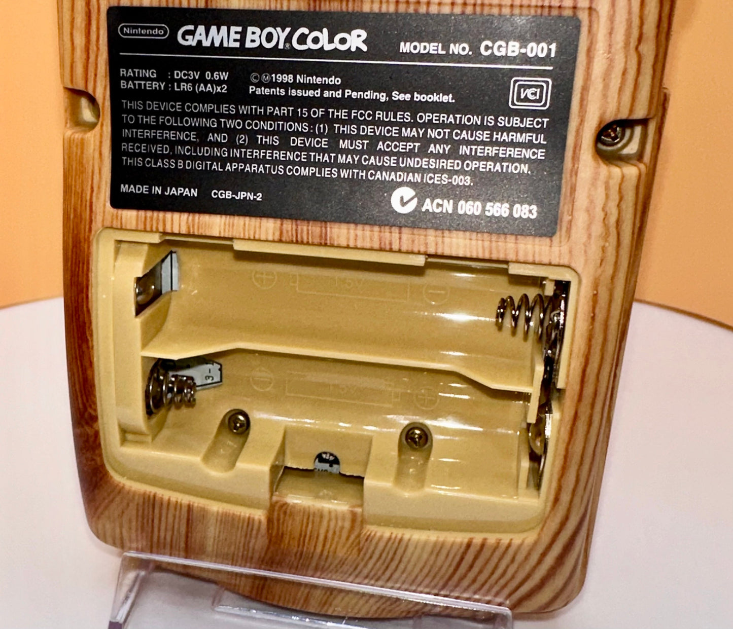 Game Boy Color Wood Grain with IPS Screen